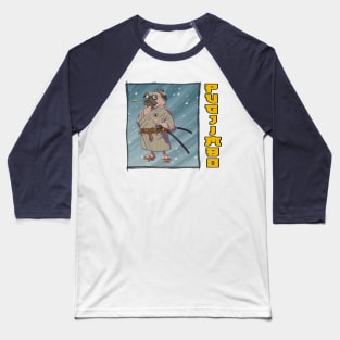 Pugjimbo - Blue Background Baseball T-Shirt